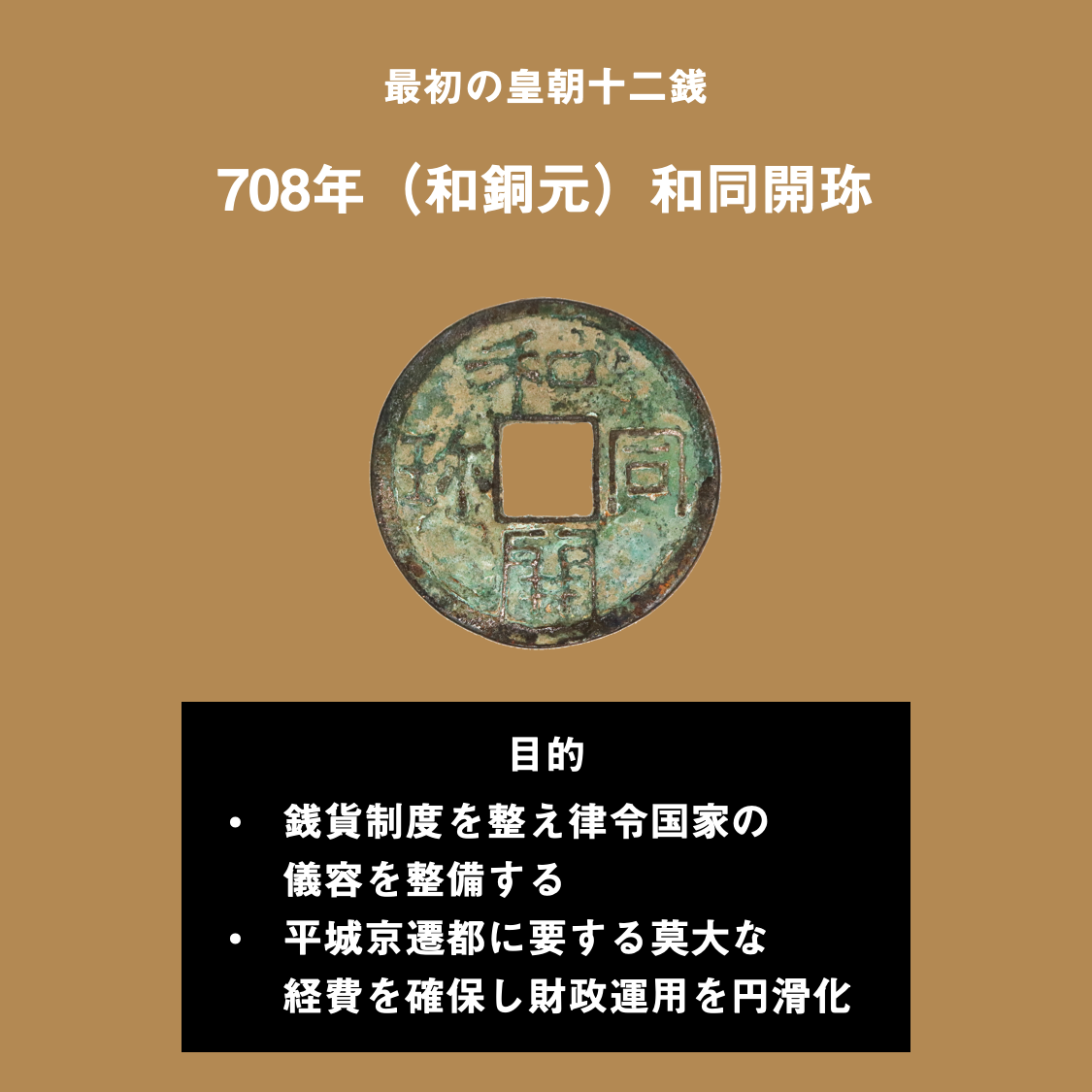 4＋1コマで和同開珎と皇朝十二銭｜逆引き歴史図鑑｜Historist